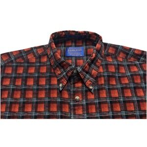 Mens‎ PENDLETON Vancouver Window Pane L/S Button Down Fine Corduroy Shirt Medium